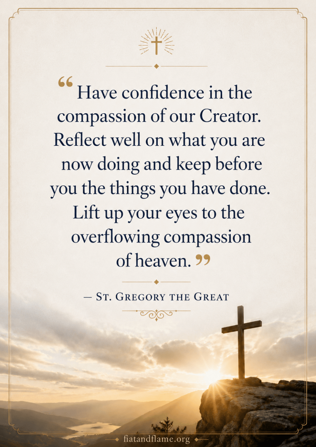 Examination of Conscience and the Overflowing Compassion of Heaven